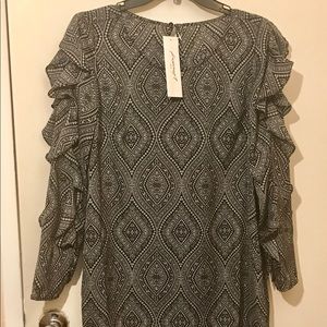 Women's Semi Boat neck cocktail dress L/Slv